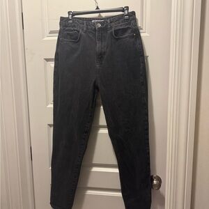Zara Women's Mom Jeans Black
